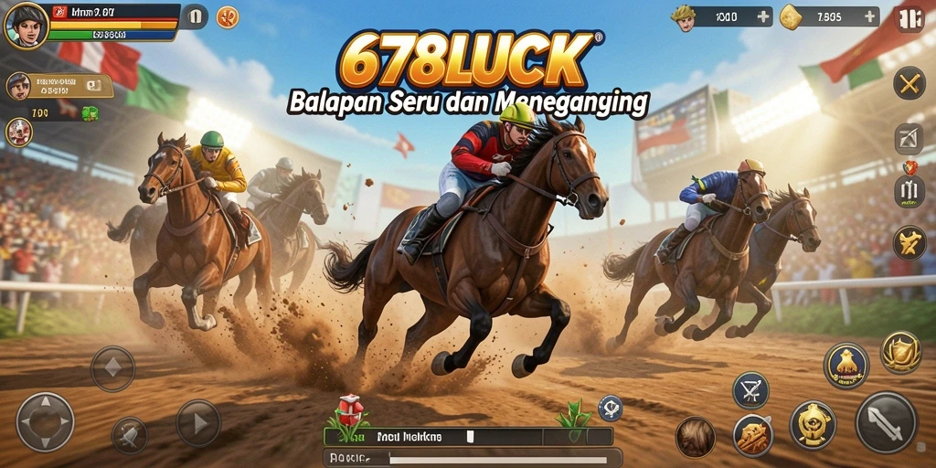 Screenshot gameplay 678LUCK dengan aksi balapan yang intens.