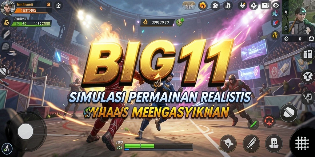 Tangkapan layar gameplay BIG11 menunjukkan simulasi yang mendalam dan grafis yang realistis.