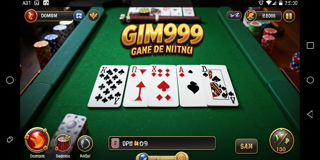 Tampilan gameplay seru di GIM999, nikmati pertempuran Domino.