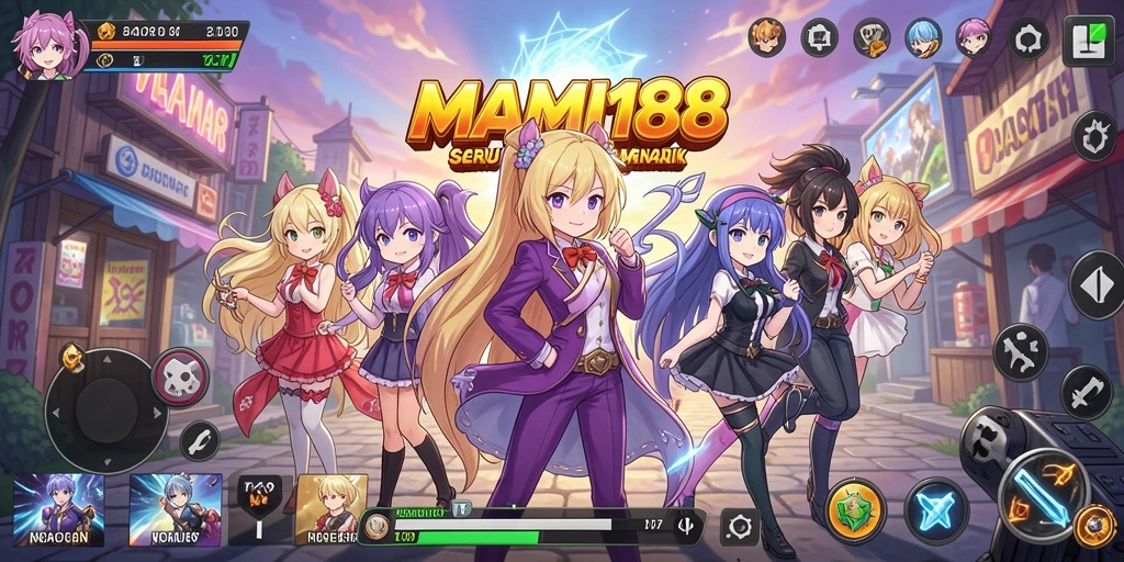 Tampilan gameplay seru dan karakter berwarna-warni di MAMI188.