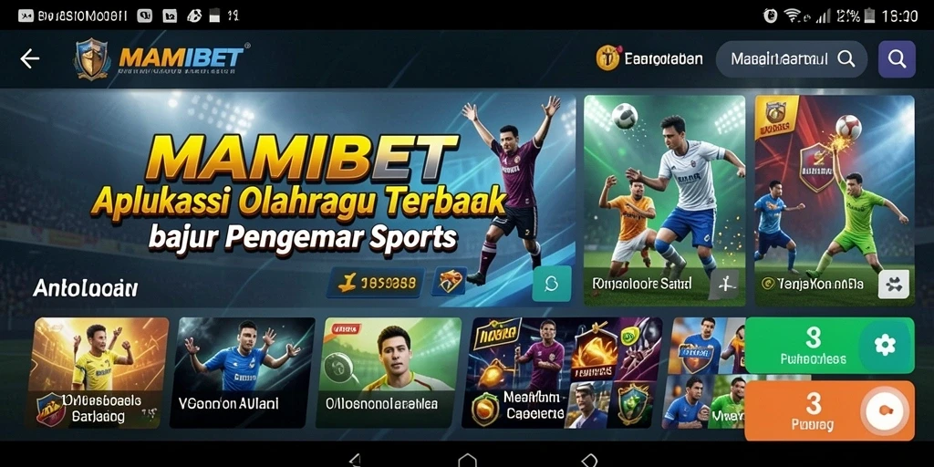Tampilan gameplay utama MAMIBET yang menampilkan keseruan olahraga.