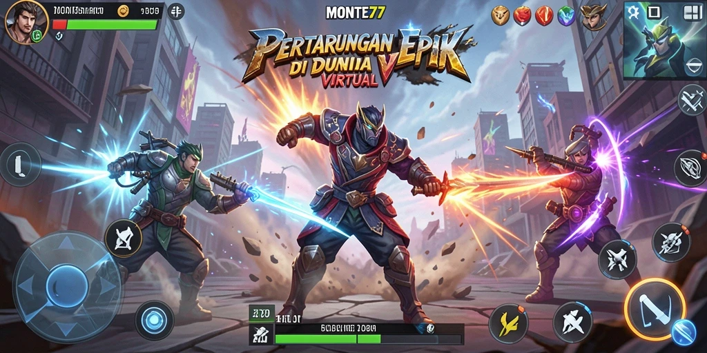 Tampilan pertarungan mendebarkan di MONTE77 yang penuh aksi.
