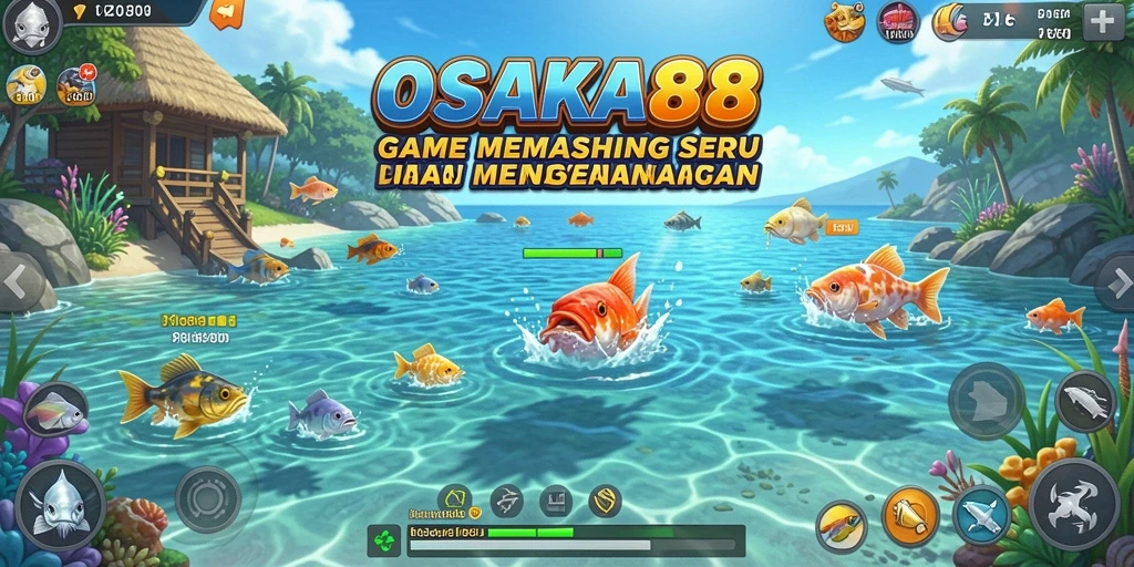 Screenshot OSAKA88 menampilkan aksi seru memancing dengan grafis memukau.