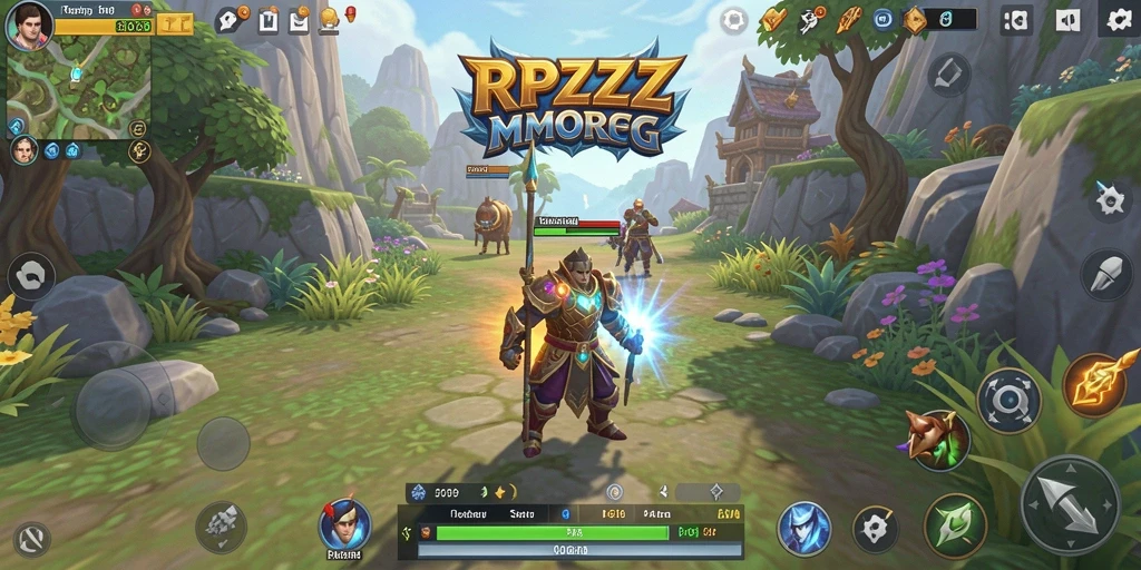 Gameplay RPZZZ yang menampilkan petualangan epik dalam dunia MMORPG.